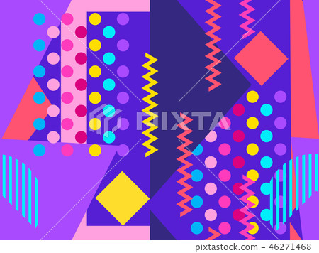 Memphis seamless pattern. Geometric elements Memphis seamless pattern. Geometric elements 46271468