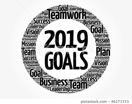 2019 Goals word cloud collage 2019 Goals word cloud collage 46271553