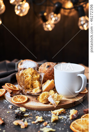 Traditional Christmas Panettone with with eggnog Traditional Christmas Panettone with with eggnog 46272306