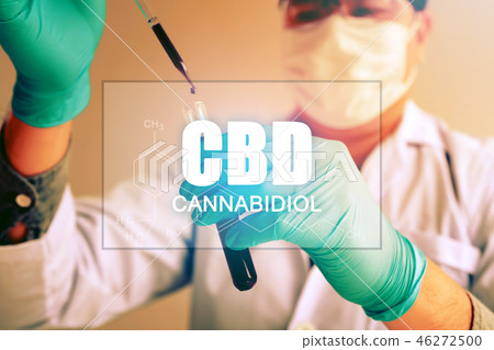 Cannabis oil, CBD concept, Chemist conducts Cannabis oil, CBD concept, Chemist conducts 46272500