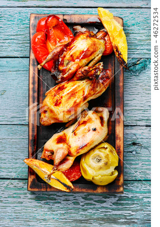 Delicious fried quail 46272534