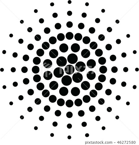 Dots, circles radial abstract pattern or background, vector Dots, circles radial abstract pattern or background, vector 46272580