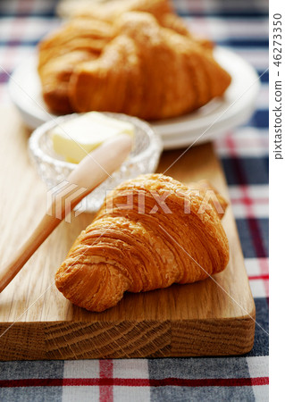 Croissant and butter Croissant and butter 46273350