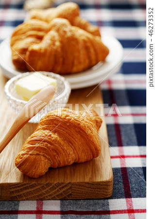 Croissant and butter Croissant and butter 46273352