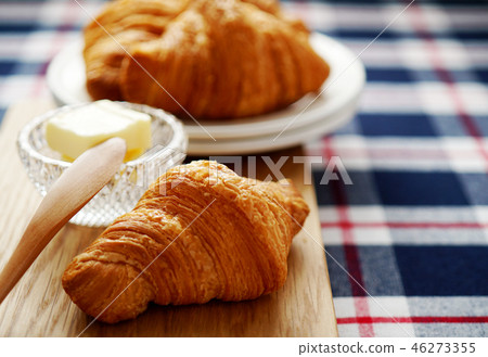 Croissant and butter Croissant and butter 46273355