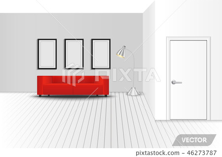 Living room interior design and decorative, Vector Living room interior design and decorative, Vector 46273787