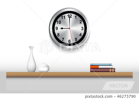 Book shelf and decorative interior, Vector design Book shelf and decorative interior, Vector design 46273790