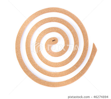 Mosquito coil with lemongrass isolated Mosquito coil with lemongrass isolated 46274894