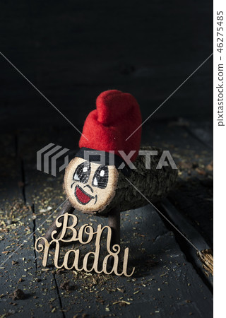tio de nadal and text merry christmas in catalan 46275485