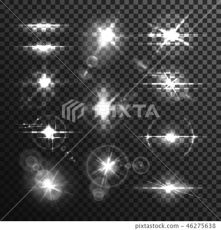 Lens white beamor star flare light effect 46275638