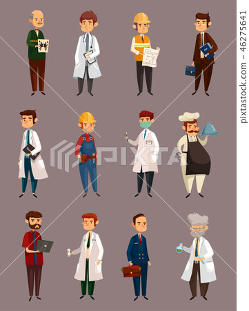 Doctor job and builder man. Work and profession Doctor job and builder man. Work and profession 46275641