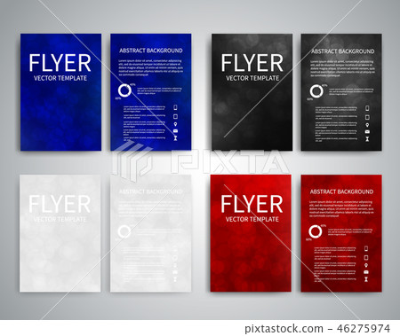 Merry Christmas Flyer Design Templates Set Stock Illustration