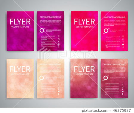 Download Merry Christmas Flyer Design Templates Set A4 Stock Illustration 46275987 Pixta PSD Mockup Templates