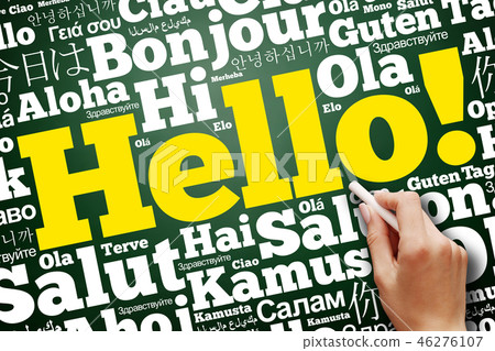 Hello word cloud in different languages 46276107
