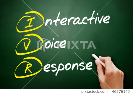 IVR , acronym business concept on blackboard 46276143