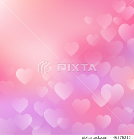 Valentines Day Background with hearts on pink... - Stock Illustration ...