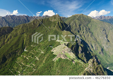 Panorama of machu picchu ruins Panorama of machu picchu ruins 46276850