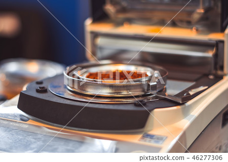 kitchen scale on the table 46277306