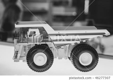 Toy trucks on a toy road 46277307