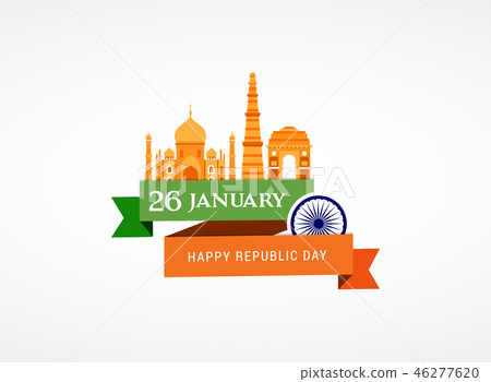 Indian Republic Day Concept Design Banner Stock