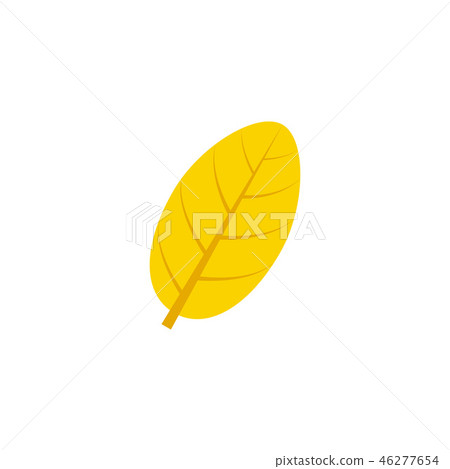 ovate maple leaf flat icon 46277654