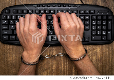 Hacker concept, punishment for cybercrime 46278110