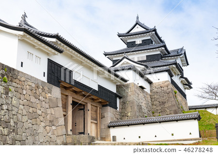 Fukushima Shirakawa Komine Castle Mie Pass and Front Gate 46278248