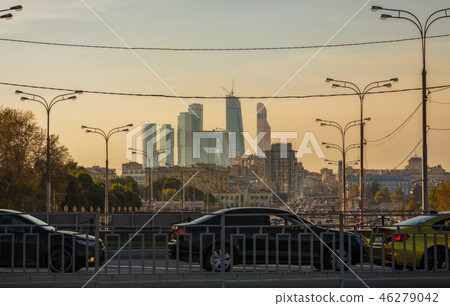 Moscow landscape with wires 46279042