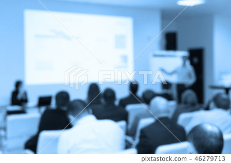 audience in conference room. blurred image blurred photo. . Business and Entrepreneurship concept. 46279713