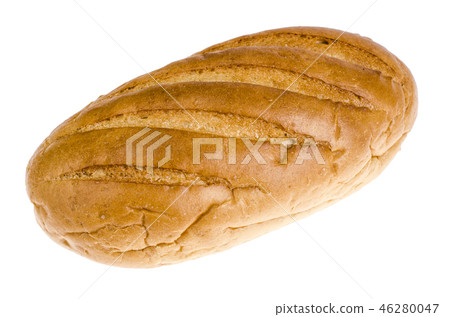 White wheat bread isolated on white background White wheat bread isolated on white background 46280047