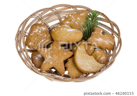 Homemade handmade baby gingerbread cookies 46280153