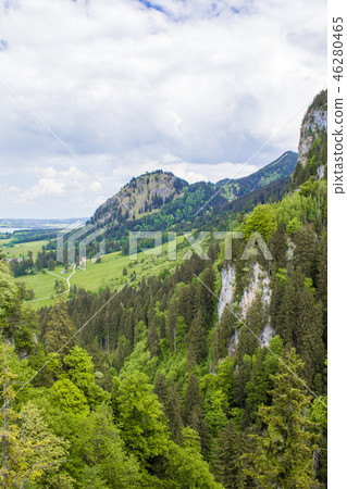 Beautiful view of Schwangau. Beautiful mountains Beautiful view of Schwangau. Beautiful mountains 46280465