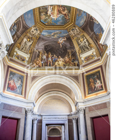 painting (fresco) ceilings in the Vatican Museum  46280889