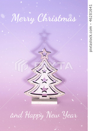 Christmas tree over pink background. Christmas tree over pink background. 46281641
