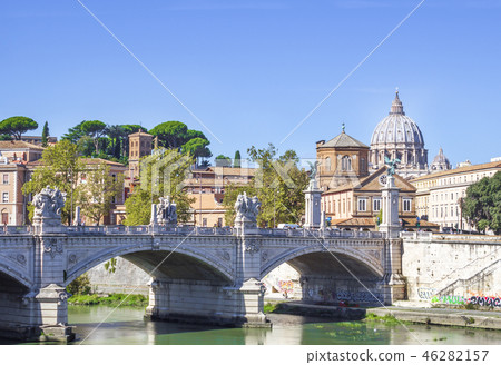 the bridge of Victor Emmanuel II in Rome 46282157