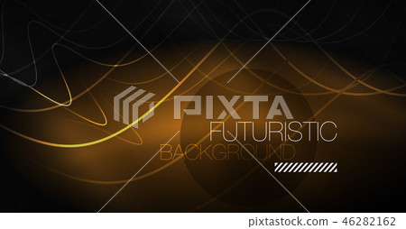 Neon lines wave background. Abstract composition 46282162