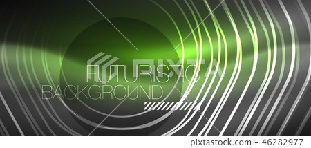Black and glowing color lines neon design, magin techno template background Black and glowing color lines neon design, magin techno template background 46282977