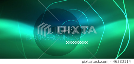 Neon glowing lines, magic energy space blue light concept, abstract background wallpaper design Neon glowing lines, magic energy space blue light concept, abstract background wallpaper design 46283114