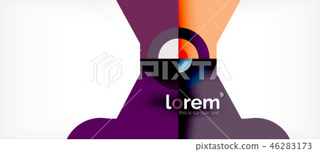 Abstract round elements composition background, organic design 46283173