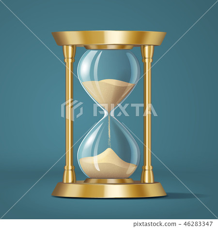 Metal Vintage Clock and Rotating Hourglass Urn - JustHourglasses