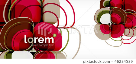 Round triangles geometric shapes composition Round triangles geometric shapes composition 46284589