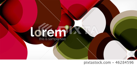 Round triangles geometric shapes composition Round triangles geometric shapes composition 46284596