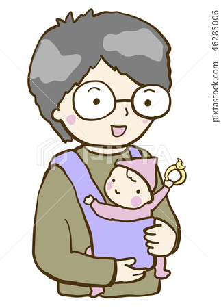 Vector dad and baby 46285006