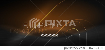 Dark black abstract background with neon colors and lines Dark black abstract background with neon colors and lines 46285410