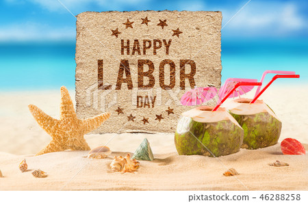 Labor day banner, patriotic background 46288258