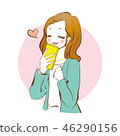 Rejoice woman looking at mobile 46290156