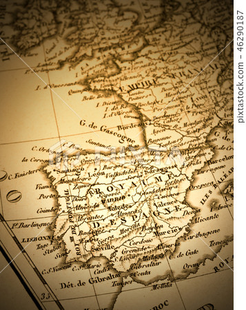Old Map Iberia Peninsula 46290187