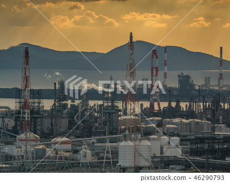 Mizushima coastal industrial area 46290793