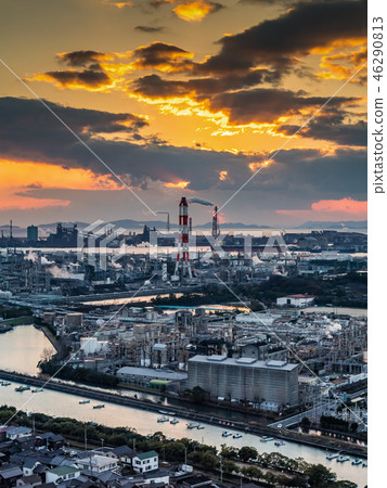 Mizushima coastal industrial area 46290813