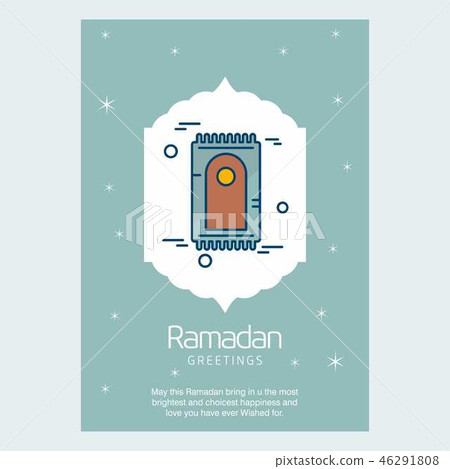 Ramadan Kareem greetings card with unique design  46291808